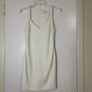 Likely Ivory white V-neck shift mini sleeveless dress size US 4